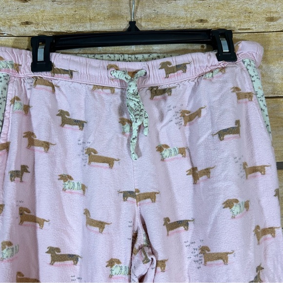 Munki Munki Pink Dachshund Flannel Pajamas Weiner Dog Doxie Size M - Picture 9 of 12